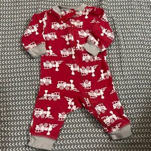 Carters firetruck zipper 3mo pj.